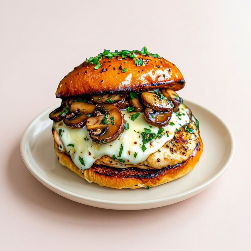 Chicken & Mushroom Burger