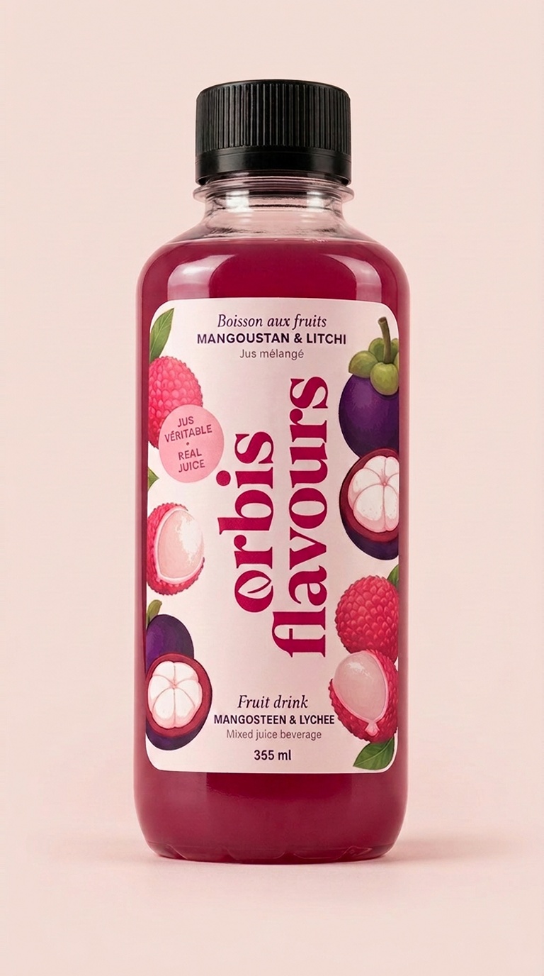 Mangosteen & Lychee — Orbis bottled juice