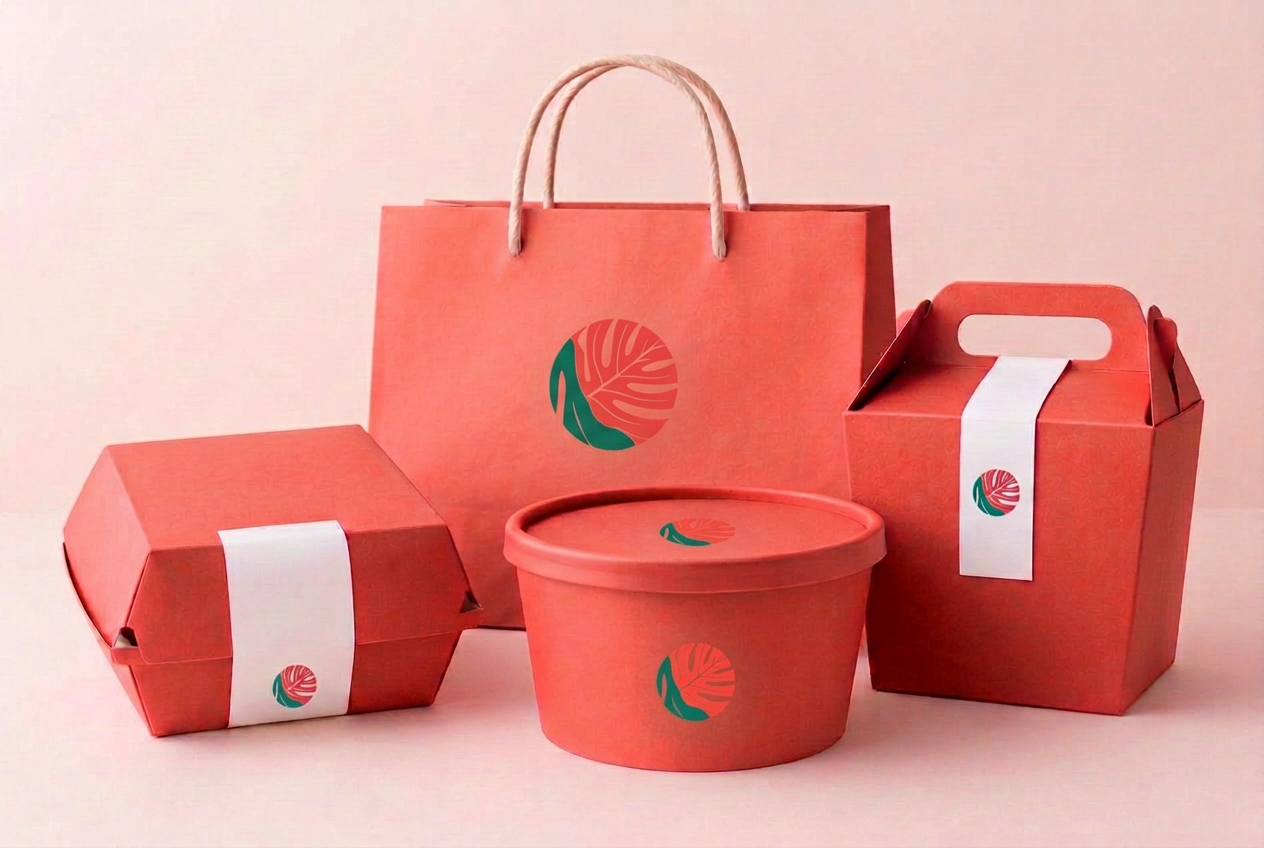 Orbis Flavours takeaway boxes, bowl and bag